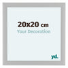 Como MDF Photo Frame 20x20cm White Woodgrain Front Size | Yourdecoration.com