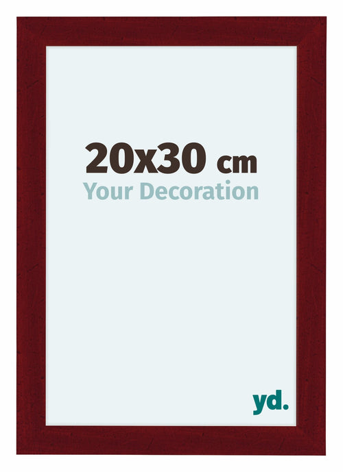 Como MDF Photo Frame 20x30cm Wine Red Swept Front Size | Yourdecoration.com
