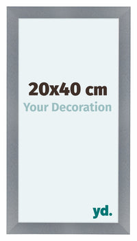 Como MDF Photo Frame 20x40cm Aluminium Brushed Front Size | Yourdecoration.com