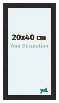 Como MDF Photo Frame 20x40cm Black Woodgrain Front Size | Yourdecoration.com