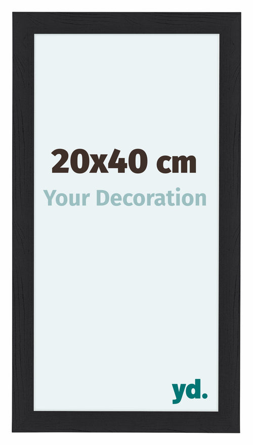 Como MDF Photo Frame 20x40cm Black Woodgrain Front Size | Yourdecoration.com