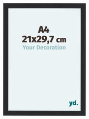 Como MDF Photo Frame 21x29 7cm A4 Black Woodgrain Front Size | Yourdecoration.com