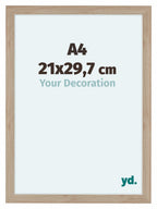 Como MDF Photo Frame 21x29 7cm A4 Oak Light Front Size | Yourdecoration.com