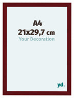 Como MDF Photo Frame 21x29 7cm A4 Wine Red Swept Front Size | Yourdecoration.com