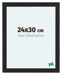 Como MDF Photo Frame 24x30cm Black Woodgrain Front Size | Yourdecoration.com