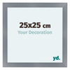Como MDF Photo Frame 25x25cm Aluminium Brushed Front Size | Yourdecoration.com