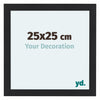 Como MDF Photo Frame 25x25cm Black Woodgrain Front Size | Yourdecoration.com