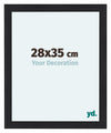 Como MDF Photo Frame 28x35cm Black Woodgrain Front Size | Yourdecoration.com