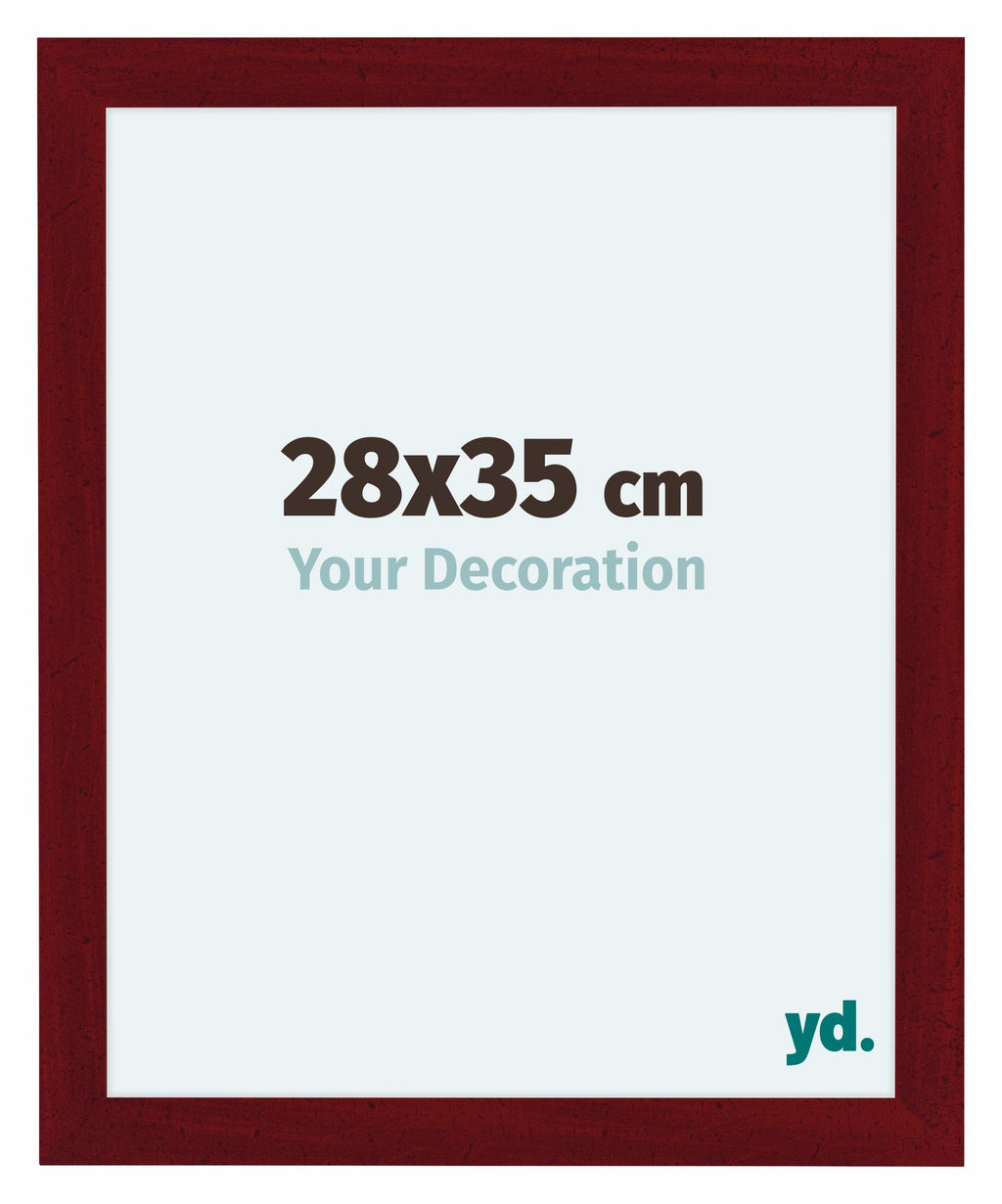 Como MDF Photo Frame 28x35cm Wine Red Swept Front Size | Yourdecoration.com