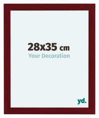 Como MDF Photo Frame 28x35cm Wine Red Swept Front Size | Yourdecoration.com