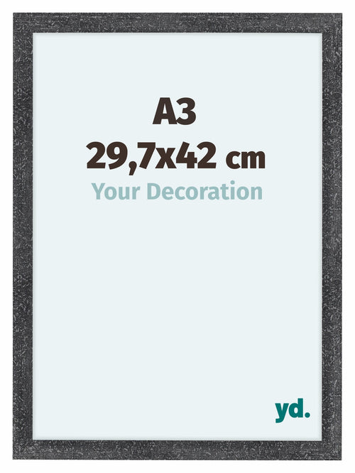 Como MDF Photo Frame 29 7x42cm A3 Gray Swept Front Size | Yourdecoration.com