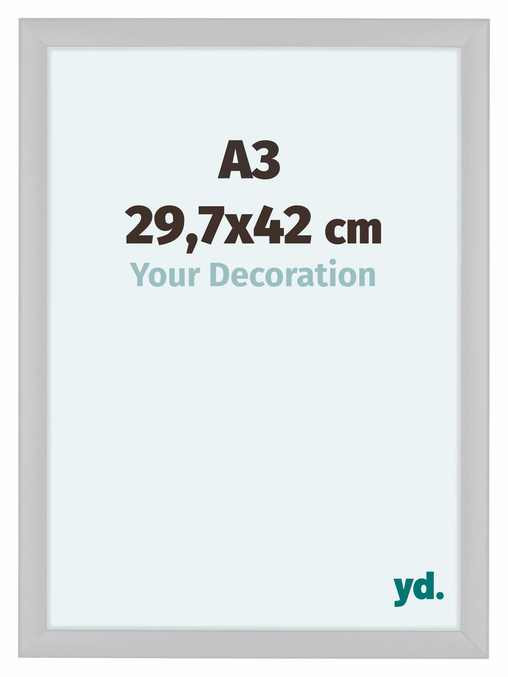 Como MDF Photo Frame 29 7x42cm A3 White High Gloss Front Size | Yourdecoration.com