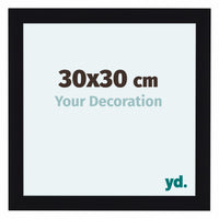 Como MDF Photo Frame 30x30cm Black High Gloss Front Size | Yourdecoration.com