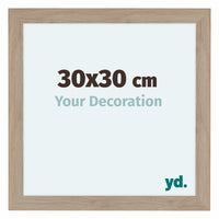 Como MDF Photo Frame 30x30cm Oak Light Front Size | Yourdecoration.com
