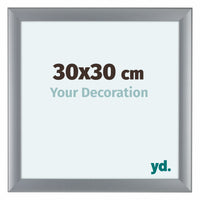 Como MDF Photo Frame 30x30cm Silver Matte Front Size | Yourdecoration.com