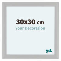 Como MDF Photo Frame 30x30cm White Woodgrain Front Size | Yourdecoration.com