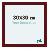 Como MDF Photo Frame 30x30cm Wine Red Swept Front Size | Yourdecoration.com