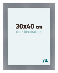 Como MDF Photo Frame 30x40cm Aluminium Brushed Front Size | Yourdecoration.com