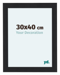 Como MDF Photo Frame 30x40cm Black Woodgrain Front Size | Yourdecoration.com