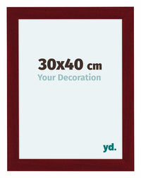Como MDF Photo Frame 30x40cm Wine Red Swept Front Size | Yourdecoration.com