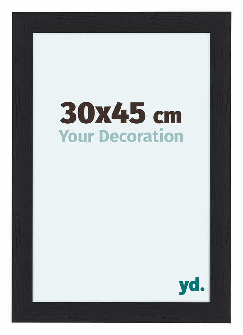 Como MDF Photo Frame 30x45cm Black Woodgrain Front Size | Yourdecoration.com