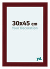 Como MDF Photo Frame 30x45cm Wine Red Swept Front Size | Yourdecoration.com