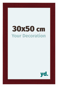 Como MDF Photo Frame 30x50cm Wine Red Swept Front Size | Yourdecoration.com