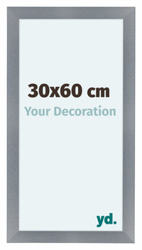 Como MDF Photo Frame 30x60cm Aluminium Brushed Front Size | Yourdecoration.com