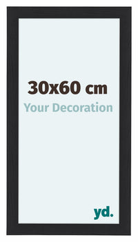 Como MDF Photo Frame 30x60cm Black Woodgrain Front Size | Yourdecoration.com