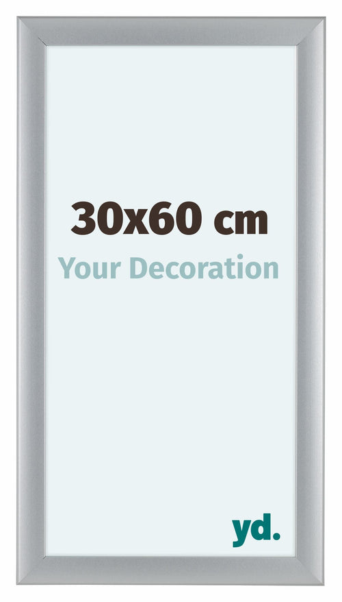Como MDF Photo Frame 30x60cm Silver Matte Front Size | Yourdecoration.com