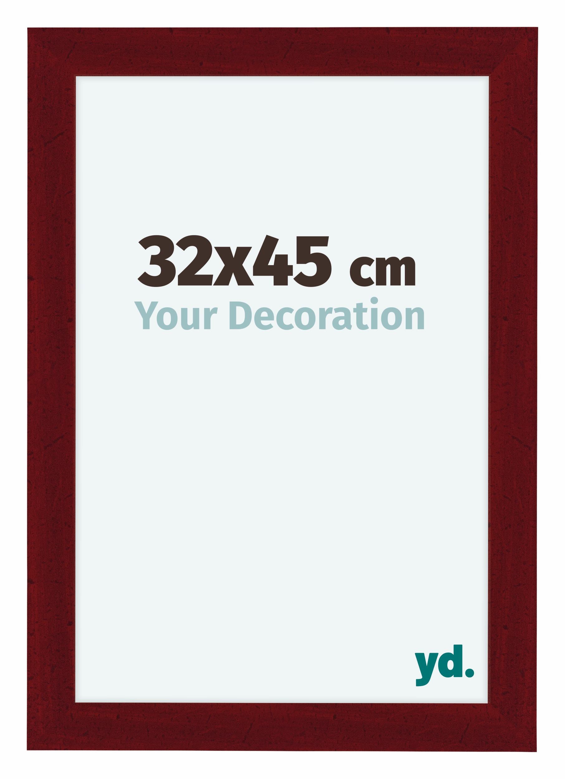 Como MDF Photo Frame 32x45cm Wine Red Swept Front Size | Yourdecoration.com