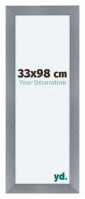 Como MDF Photo Frame 33x98cm Aluminium Brushed Front Size | Yourdecoration.com