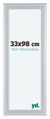 Como MDF Photo Frame 33x98cm Silver Matte Front Size | Yourdecoration.com