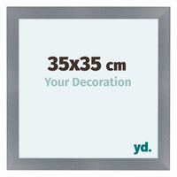 Como MDF Photo Frame 35x35cm Aluminium Brushed Front Size | Yourdecoration.com