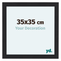 Como MDF Photo Frame 35x35cm Black Woodgrain Front Size | Yourdecoration.com