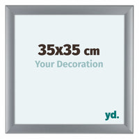 Como MDF Photo Frame 35x35cm Silver Matte Front Size | Yourdecoration.com