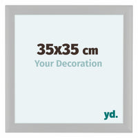 Como MDF Photo Frame 35x35cm White Woodgrain Front Size | Yourdecoration.com