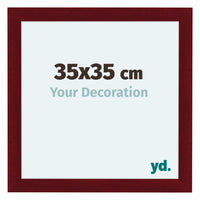 Como MDF Photo Frame 35x35cm Wine Red Swept Front Size | Yourdecoration.com