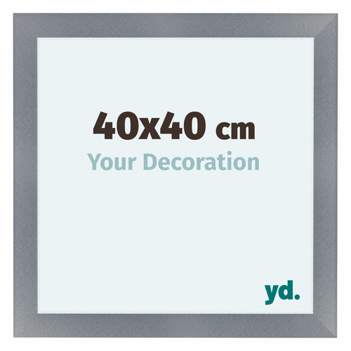 Como MDF Photo Frame 40x40cm Aluminium Brushed Front Size | Yourdecoration.com