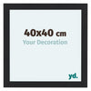 Como MDF Photo Frame 40x40cm Black Woodgrain Front Size | Yourdecoration.com