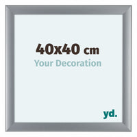 Como MDF Photo Frame 40x40cm Silver Matte Front Size | Yourdecoration.com