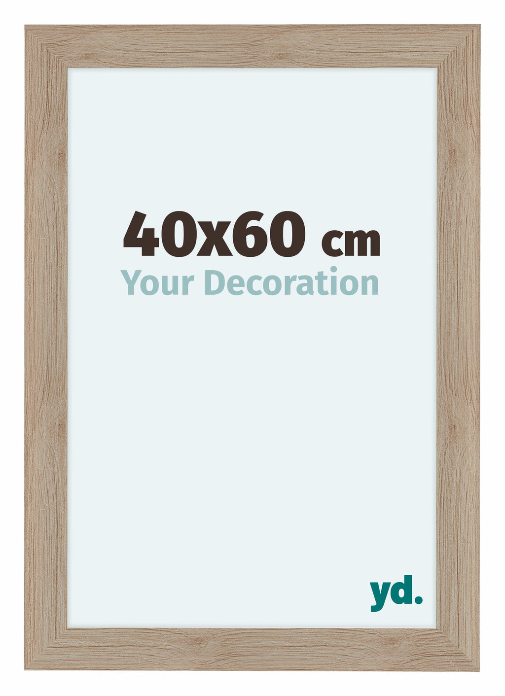 Como MDF Photo Frame 40x60cm Oak Light Front Size | Yourdecoration.com