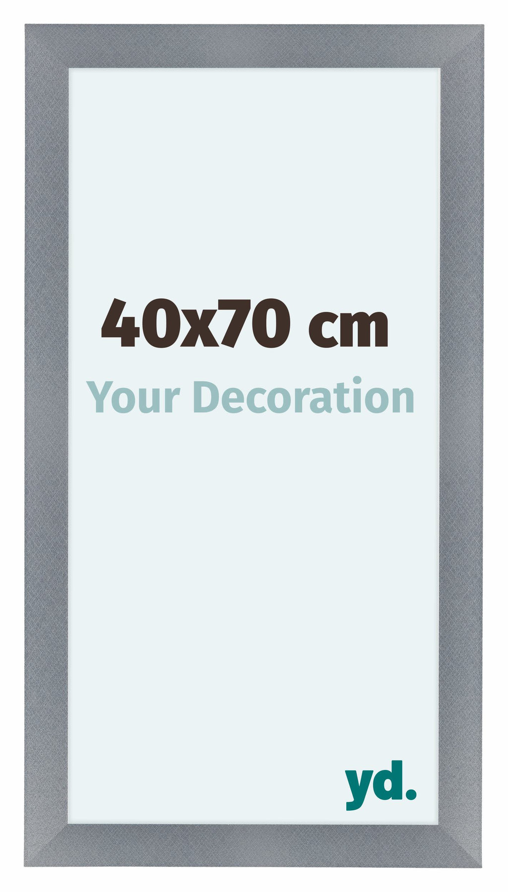 Como MDF Photo Frame 40x70cm Aluminium Brushed Front Size | Yourdecoration.com