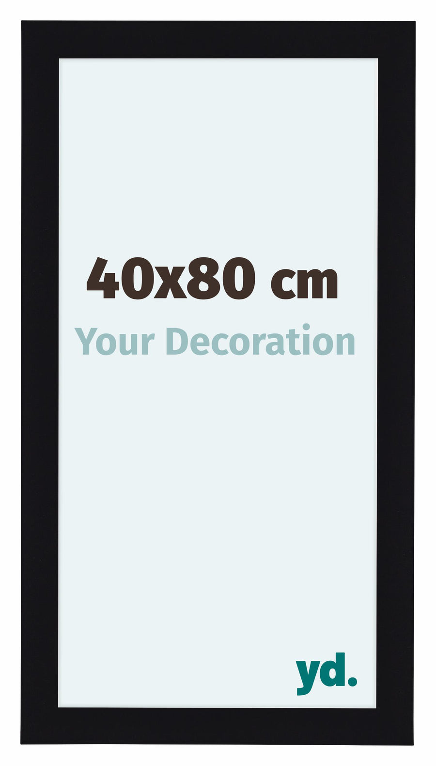 Como MDF Photo Frame 40x80cm Black High Gloss Front Size | Yourdecoration.com