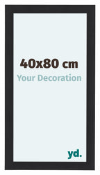 Como MDF Photo Frame 40x80cm Black Woodgrain Front Size | Yourdecoration.com