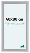 Como MDF Photo Frame 40x80cm Silver Matte Front Size | Yourdecoration.com