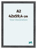 Como MDF Photo Frame 42x59 4cm A2 Gray Swept Front Size | Yourdecoration.com