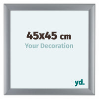 Como MDF Photo Frame 45x45cm Silver Matte Front Size | Yourdecoration.com