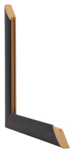 Como MDF Photo Frame 48x64cm Black Woodgrain Intersection | Yourdecoration.com