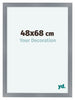 Como MDF Photo Frame 48x68cm Aluminium Brushed Front Size | Yourdecoration.com